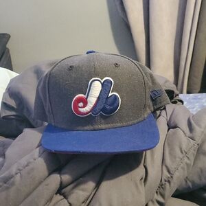New Era Gray and Blue Montreal Logo Baseball Cap..snapback...